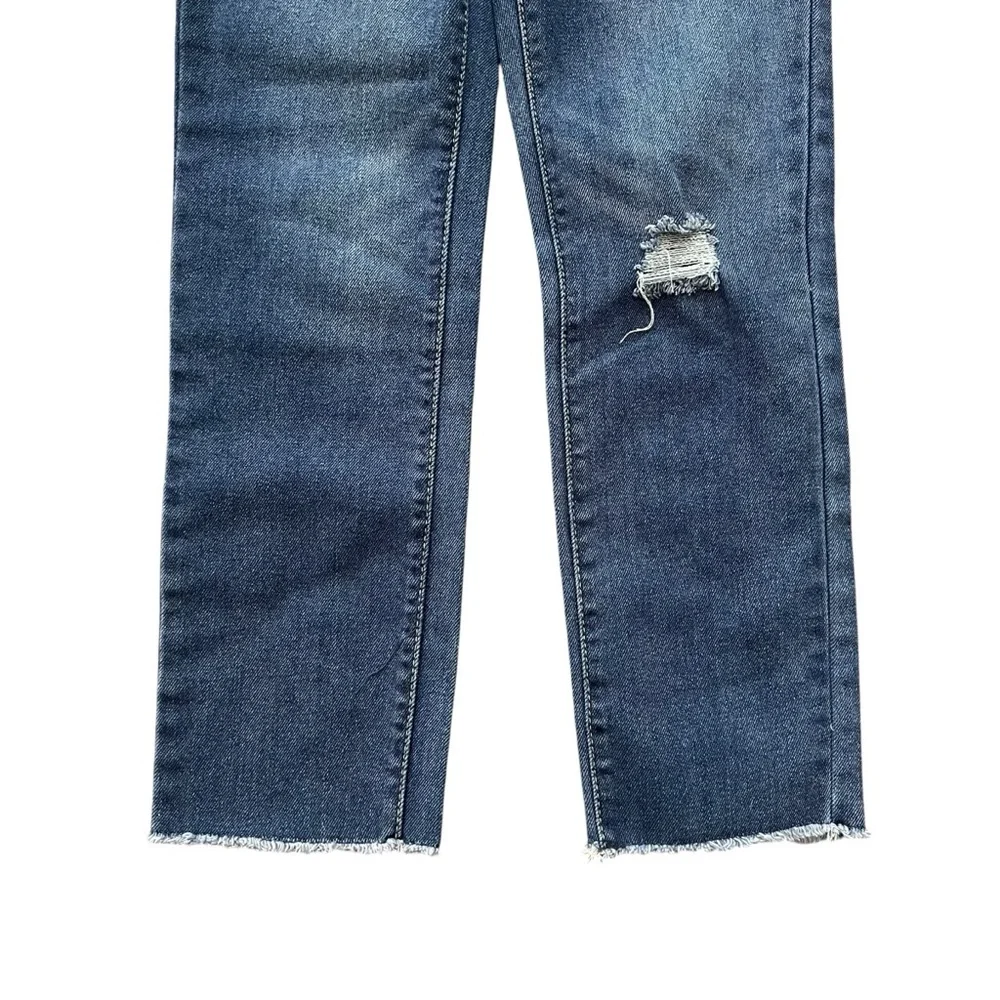 Levi’s‎ Strauss Signature Jeans Girls Size 8 Regular Blue Distressed Adjustable